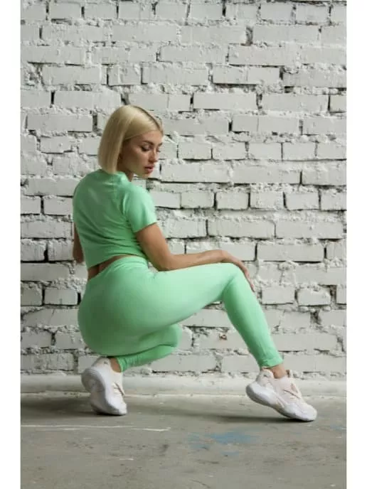 FitRule Топ и тайтсы для спорта Milky Green
