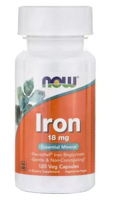 NOW Iron 18mg Ferrochel 120 vcaps
