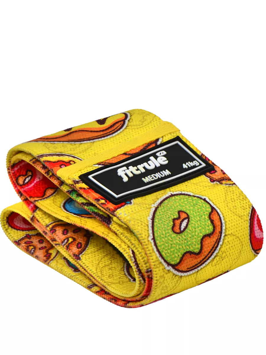 FitRule Фитнес резинка тканевая Принтованая (Пончик 41кг)