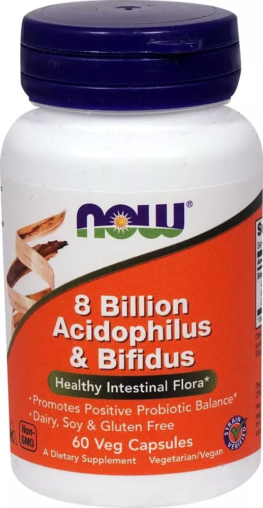 NOW 8 Billion Acidophilus/Bifidus 60 caps