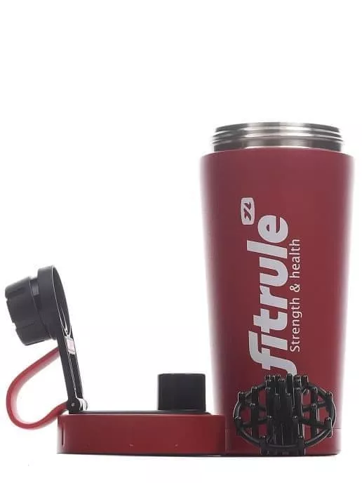 FitRule Шейкер алюминиевый с крышкой Twist 700ml (Красный)