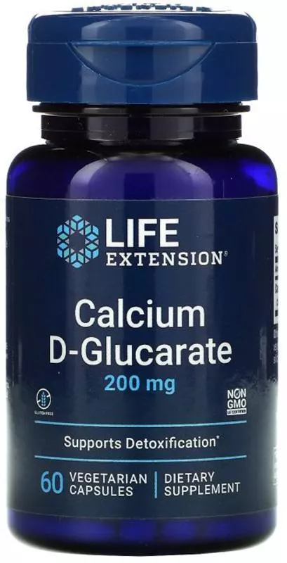 LIFE Extension Calcium D-Glucarate 200mg 60 vcaps
