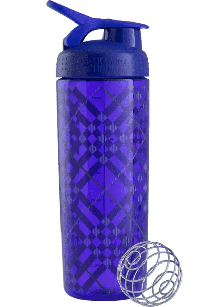 BlenderBottle SportMixer Sleek 828 ml фиолетовый Tartan Plaid Pattern