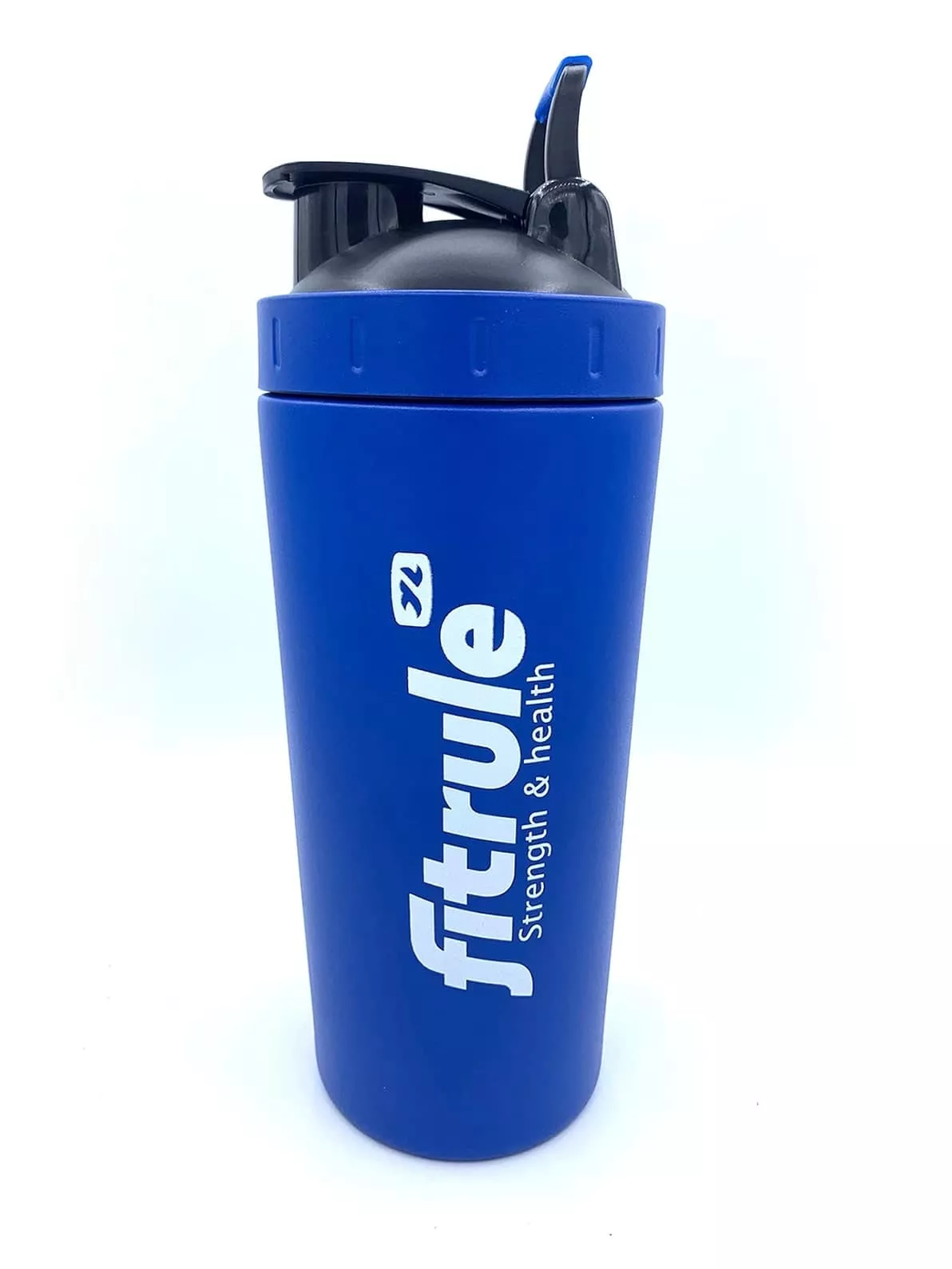FitRule Шейкер алюминиевый с прозрачной вставкой 700ml (Синий)