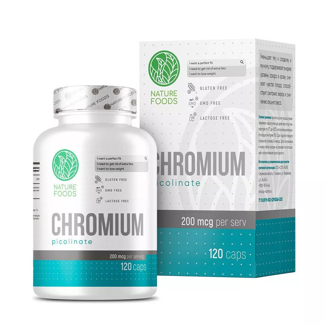 Nature Foods Chromium Picolinate 200 mcg 120 caps