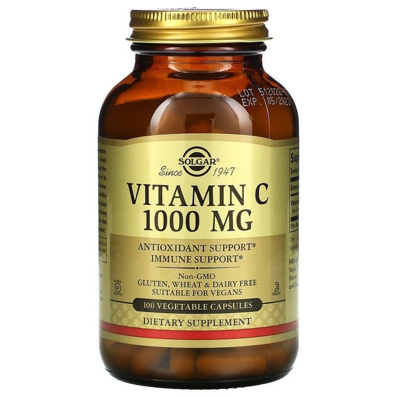 Solgar Vitamin C 1000 mg with Rose Hips 100 tabs фото