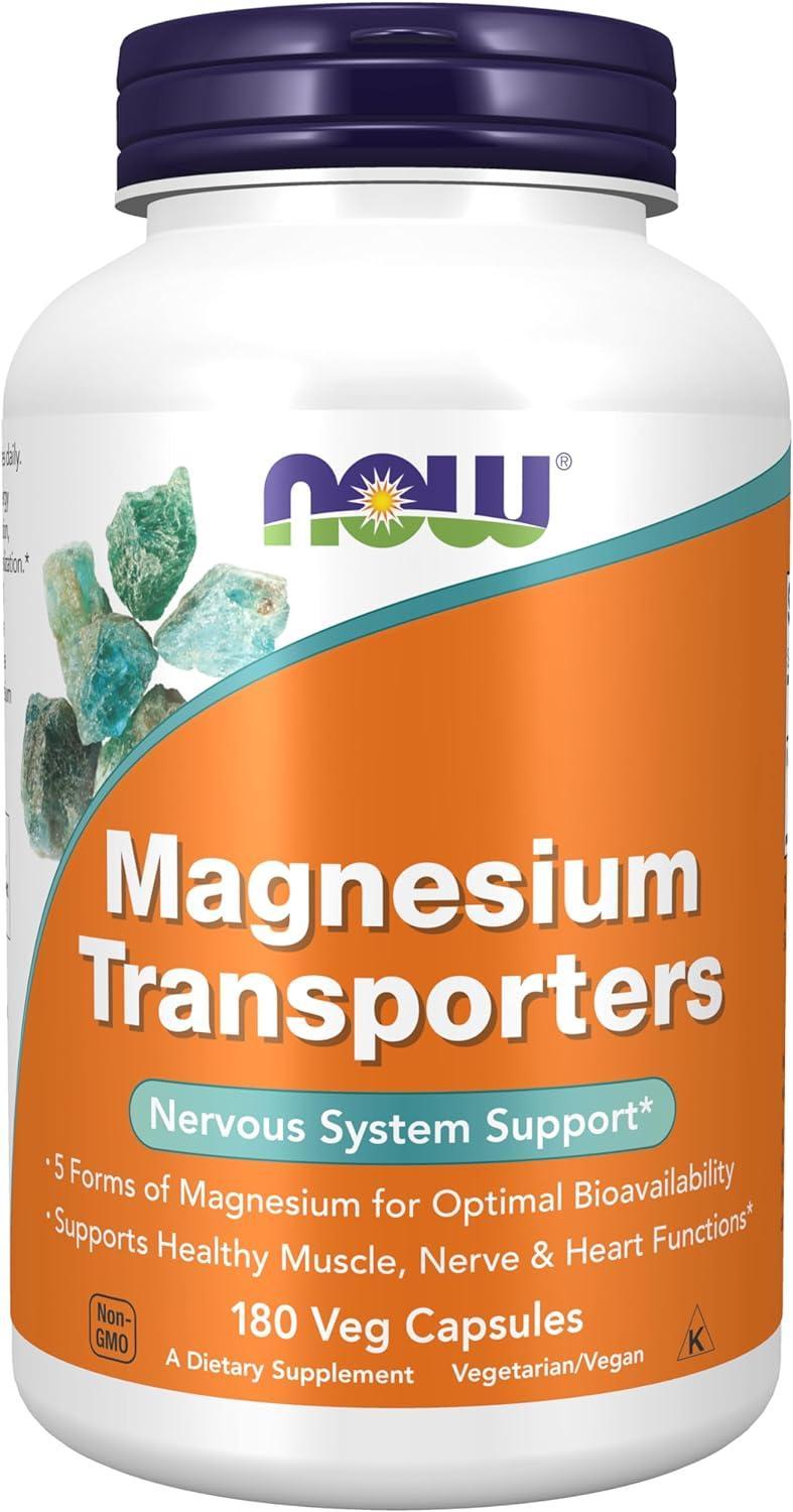 NOW Magnesium Transporters 180 vcaps