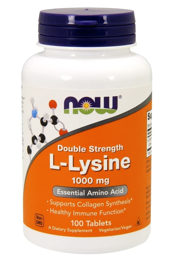 NOW L-Lysine 1000 mg 100 tabs фото