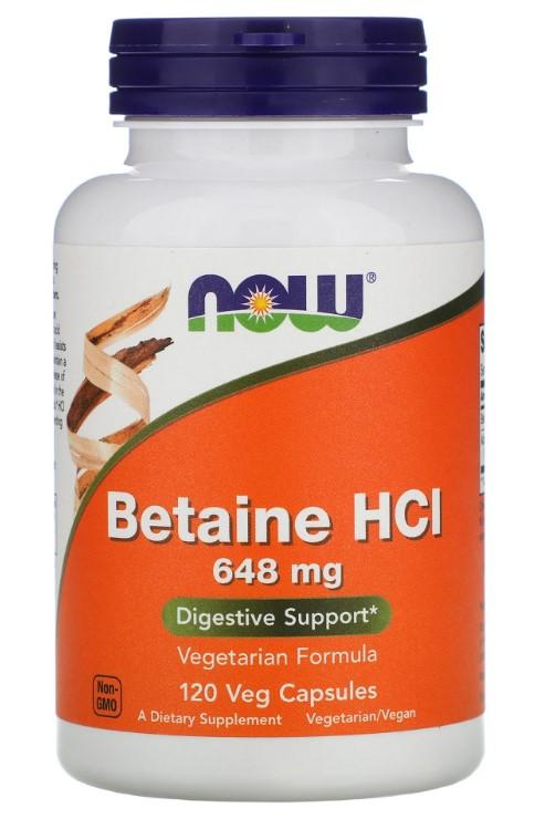 NOW Betaine HCL 120 vcaps
