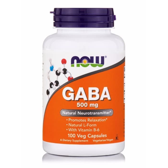 NOW GABA 500mg + B6 200 caps фото