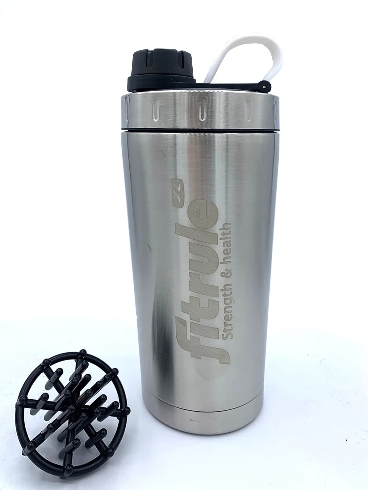 FitRule Шейкер алюминиевый с крышкой Twist 700ml (Металл)