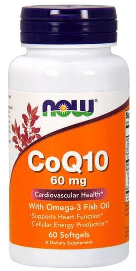 NOW CoQ10 60 mg with Omega-3 60 softgels