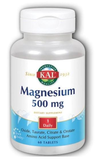 KAL Vitamins Magnesium Once Daily 500mg 60 caps