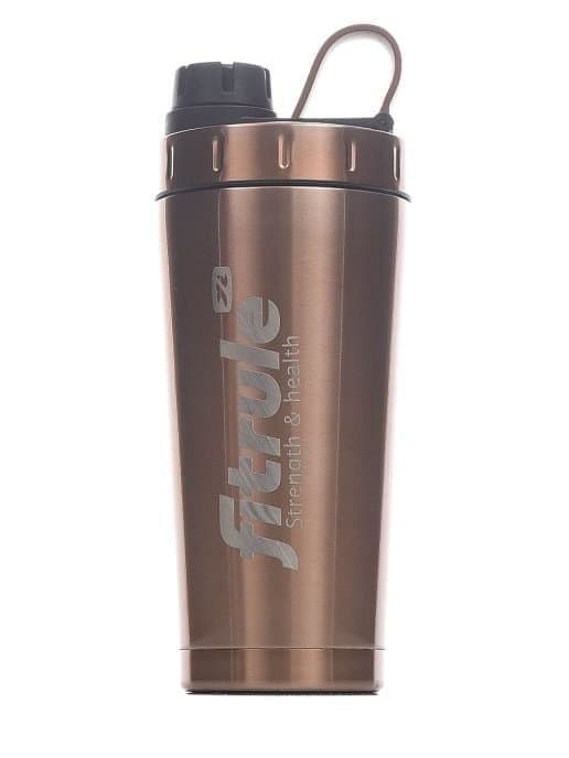 FitRule Шейкер алюминиевый с крышкой Twist 700ml (Золотой)