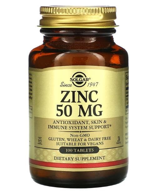 Solgar Zinc Gluconate 50 mg 100 tabs
