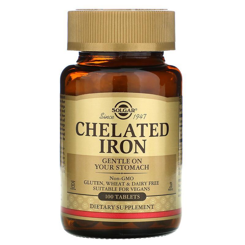 Solgar Chelated Iron 25 mg 100 tabs