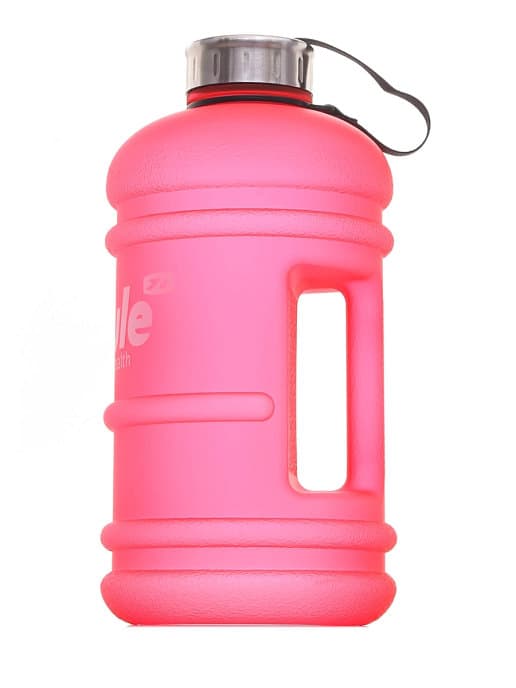 FitRule Бутыль прорезиненная металлическая крышка 2,2L (Розовая)