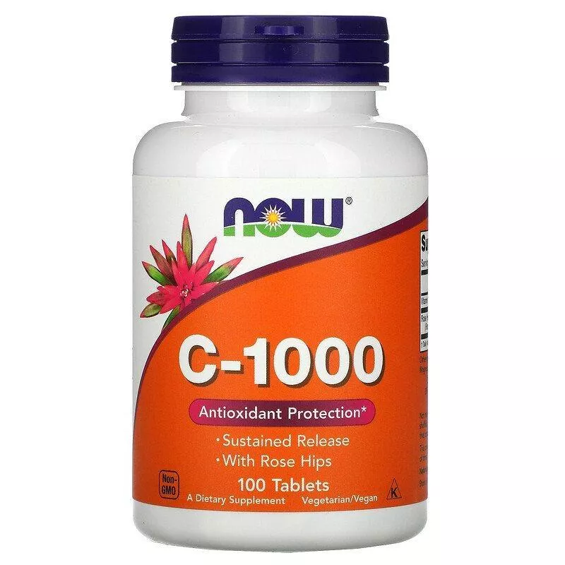 NOW Vitamin C-1000 SR HR 100 tabs фото