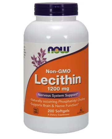NOW Lecithin 1200 mg 200 softgel фото