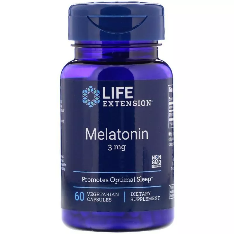 LIFE Extension Melatonin 3mg 60 vcaps фото